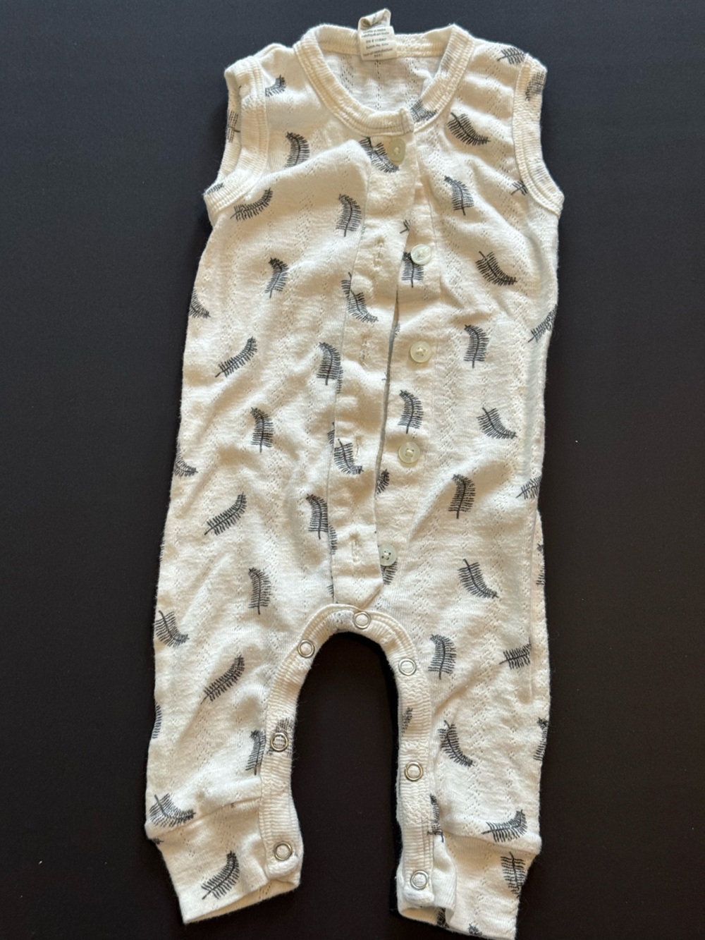 kate quinn Cream Sleeveless One-Piece with Feather print